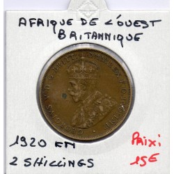 Afrique Ouest Britannique 2 Shillings 1920 TTB+ KM 13b pièce de monnaie