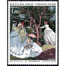 Timbre France Yvert No 1703 Femmes au Jardin de Monet