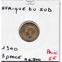 Afrique du sud 3 pence 1940 Sup KM 35.1 pièce de monnaie