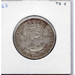 Afrique du sud 2 shillings 1934  TB+ KM 22 pièce de monnaie