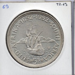 Afrique du sud 5 shillings 1952 TTB KM 41 pièce de monnaie