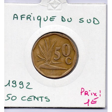 Afrique du sud 50 cents 1992 TTB KM 137 pièce de monnaie