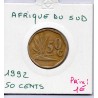 Afrique du sud 50 cents 1992 TTB KM 137 pièce de monnaie