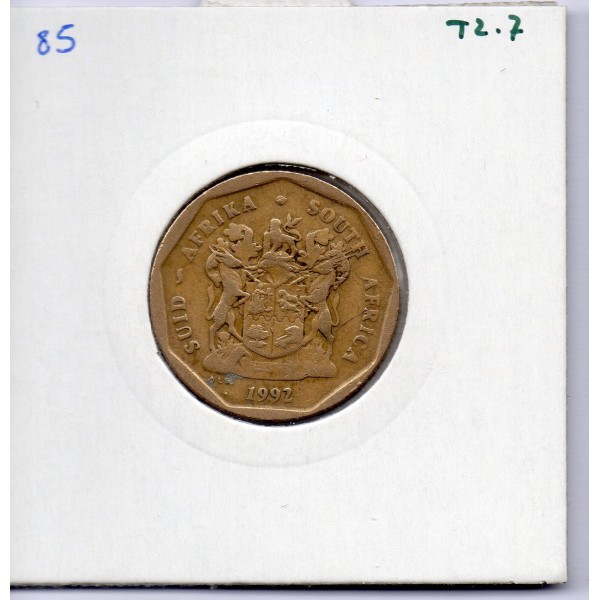 Afrique du sud 50 cents 1992 TTB KM 137 pièce de monnaie