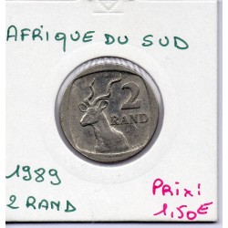 Afrique du sud 2 rand 1989 TTB KM 139 pièce de monnaie