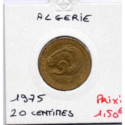 Algérie 20 centimes 1975 Sup KM 107.1 pièce de monnaie