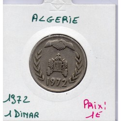 Algérie 1 dinar 1972 TTB KM 104 pièce de monnaie