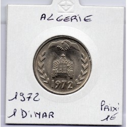 Algérie 1 dinar 1972 Sup KM 104 pièce de monnaie