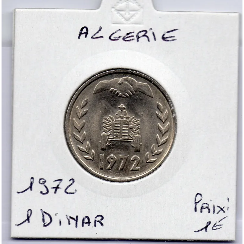 Algérie 1 dinar 1972 Sup KM 104 pièce de monnaie Algérie 1 dinar 1972 Sup KM 104 pièce de monnaie