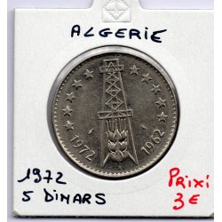 Algérie 5 dinars 1972 Chouette Sup KM 105a pièce de monnaie