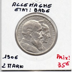 Bade 2 mark 1906 Sup KM 276 pièce de monnaie