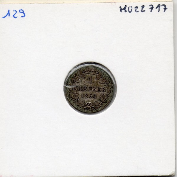 Bavière Bayern 1 Kreuzer 1860 TTB KM 858 pièce de monnaie