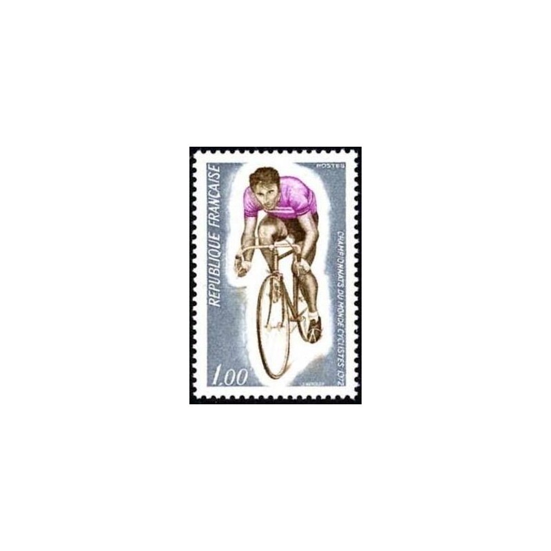 Timbre France Yvert No 1724 Championnat du monde cyclistes