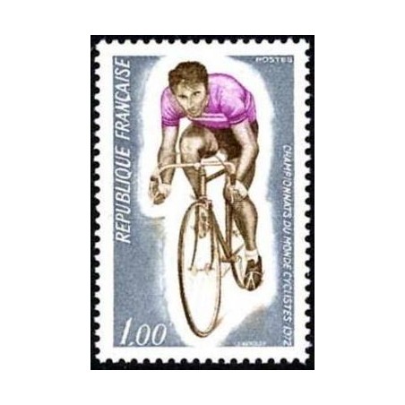 Timbre France Yvert No 1724 Championnat du monde cyclistes