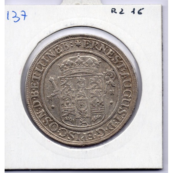 Brunswick-Luneberg-Calenberg 2/3 thaler 1690 TTB KM 340 pièce de monnaie
