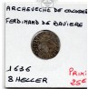 Archevêché Cologne 8 Heller 1636 TB KM 25 pièce de monnaie