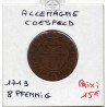 Coesfeld 8 pfennig 1713 TB KM 9 pièce de monnaie
