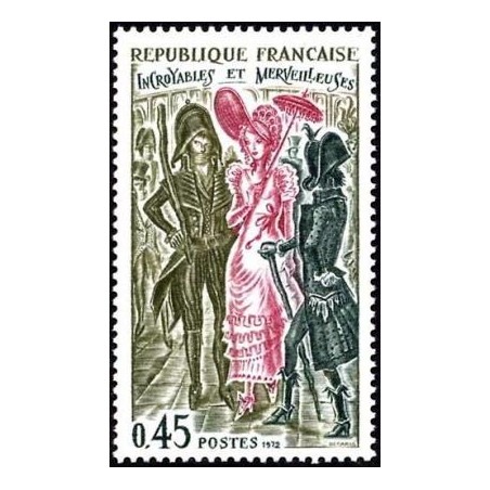 Timbre France Yvert No 1729 Incroyables et Merveilleuses