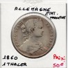 Francfort 1 Thaler 1860 TB KM 360 pièce de monnaie