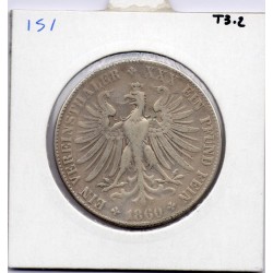 Francfort 1 Thaler 1860 TB KM 360 pièce de monnaie