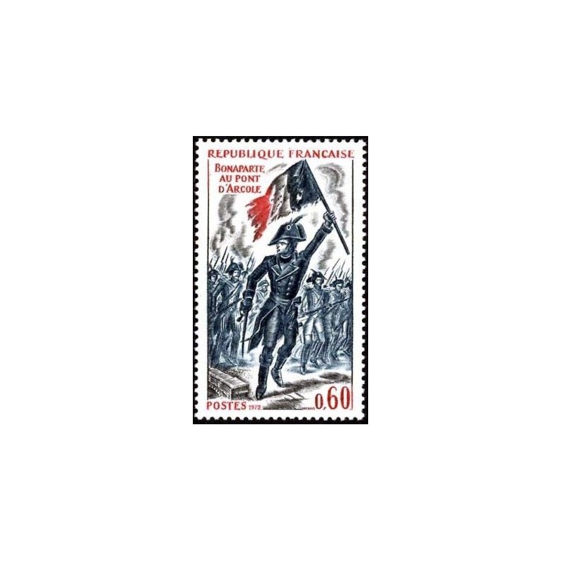 Timbre France Yvert No 1730 Bonaparte au pont d'Arcole