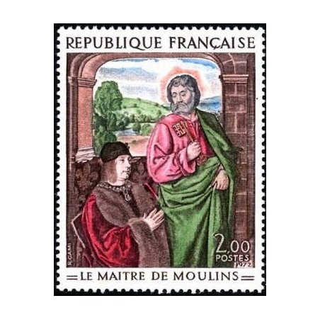 Timbre France Yvert No 1732 Oeuvre du maitre de Moulins