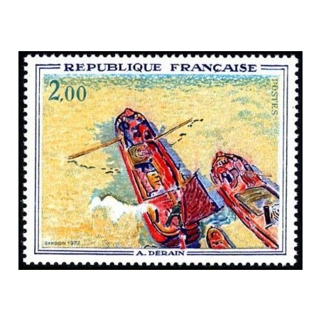 Timbre France Yvert No 1733 Les péniches de Derain