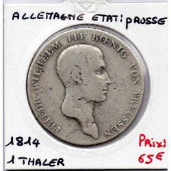 Prusse 1 reichsthaler 1814 TB KM 387 pièce de monnaie