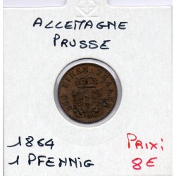 Prusse 1 pfennig 1864 A Sup KM 480 pièce de monnaie