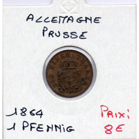 Prusse 1 pfennig 1864 A Sup KM 480 pièce de monnaie