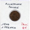 Prusse 1 pfennig 1864 A Sup KM 480 pièce de monnaie