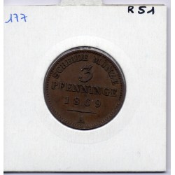 Prusse 3 pfennig 1869 A Sup- KM 482 pièce de monnaie