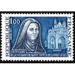 Timbre France Yvert No 1737 Sainte Thérèse de l'Enfant Jésus