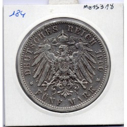 Prusse 5 mark 1898 A TTB- KM 523 pièce de monnaie