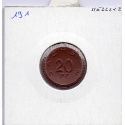 Saxe 20 pfennig porcelaine 1921 Sup KM - pièce de monnaie