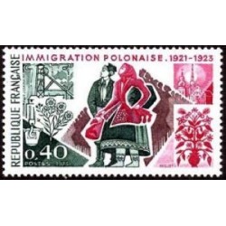 Timbre France Yvert No 1740 Immigration Polonaise