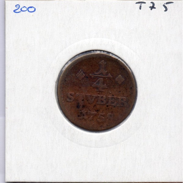 Wied Runkel 1/4 Stuber 1758 TB+ KM 3 pièce de monnaie