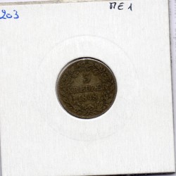 Wurtemberg 3 kreuzer 1848 TTB KM 591 pièce de monnaie