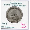 Wurtzbourg 20 kreuzer 1763 TB+ KM 358 pièce de monnaie