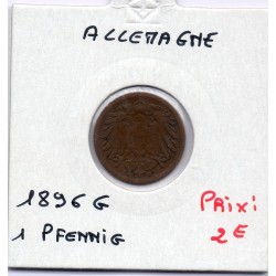 Allemagne 1 pfennig 1896 G TB KM 10 pièce de monnaie