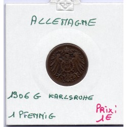 Allemagne 1 pfennig 1906 G TTB KM 10 pièce de monnaie