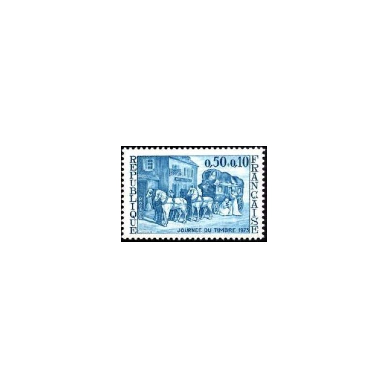 Timbre France Yvert No 1749 Journée du timbre, Relais de Poste