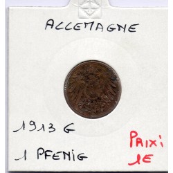 Allemagne 1 pfennig 1913 G TTB KM 10 pièce de monnaie