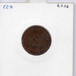 Allemagne 2 pfennig 1912 A TTB KM 16 pièce de monnaie