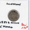 Allemagne 5 pfennig 1889 D TTB- KM 3 pièce de monnaie