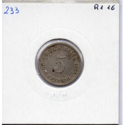 Allemagne 5 pfennig 1889 D TTB- KM 3 pièce de monnaie