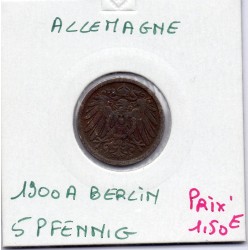 Allemagne 5 pfennig 1900 A TB KM 11 pièce de monnaie