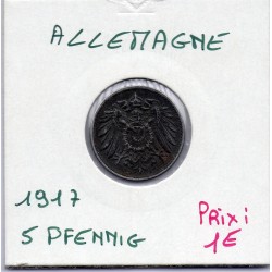 Allemagne 5 pfennig 1917A TTB KM 19 pièce de monnaie