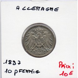 Allemagne 10 pfennig 1897 G, Sup KM 12 pièce de monnaie