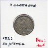 Allemagne 10 pfennig 1897 G, Sup KM 12 pièce de monnaie